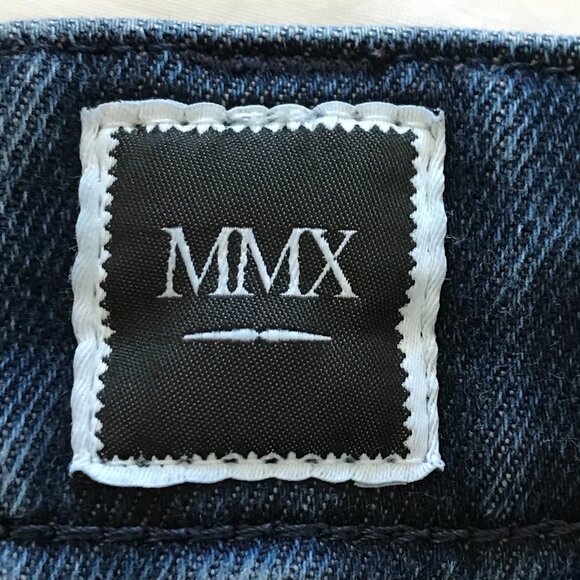 MMX Phoenix Jeans Men 32x32 Blue Low Rise Dark Wash Stretch Straight - Picture 3 of 12